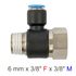 Pu Hose Fitting Tee 6mm X 3/8'f X 3/8'm